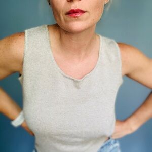 Canadian Vintage Putorti Women's Sleeveless Taupe Tank Top